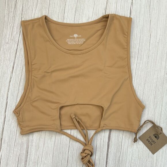 Toast Swim Signature Peek a Boo Top in Latte - Picture 2 of 5